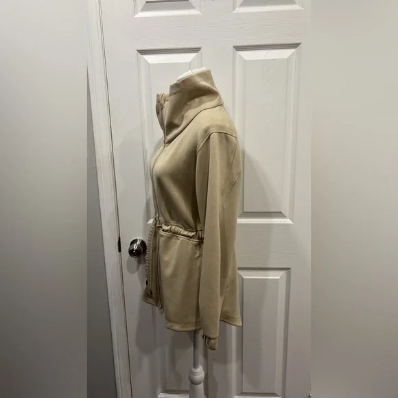 Lululemon Athletica Tan Utility Jacket with High Collar and Cinched Waist - Picture 3 of 7